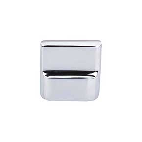 Top Knobs [M2051] Solid Bronze Cabinet Knob - Flat Sided Series - Polished Chrome Finish - 1 3/8" L