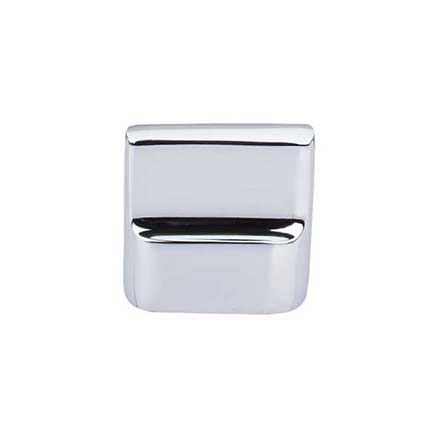 Top Knobs [M2051] Solid Bronze Cabinet Knob - Flat Sided Series - Polished Chrome Finish - 1 3/8&quot; L