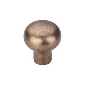 Top Knobs [M1546] Solid Bronze Cabinet Knob - Round Series - Light Bronze Finish - 7/8" Dia.