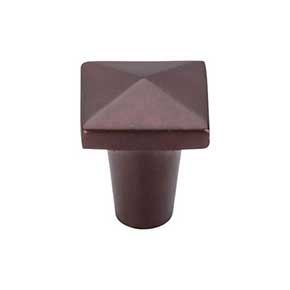 Top Knobs [M1513] Solid Bronze Cabinet Knob - Square Series - Mahogany Bronze Finish - 7/8" Sq.