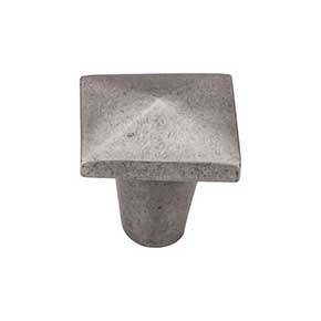 Top Knobs [M1515] Solid Bronze Cabinet Knob - Square Series - Silicon Bronze Light Finish - 1 1/4" Sq.