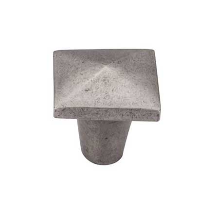 Top Knobs [M1515] Solid Bronze Cabinet Knob - Square Series - Silicon Bronze Light Finish - 1 1/4" Sq.