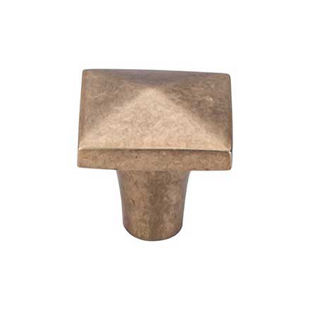 Top Knobs [M1516] Solid Bronze Cabinet Knob - Square Series - Light Bronze Finish - 1 1/4" Sq.