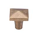 Top Knobs [M1516] Solid Bronze Cabinet Knob - Square Series - Light Bronze Finish - 1 1/4" Sq.