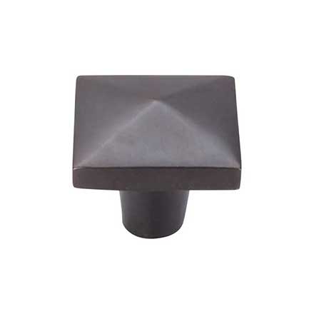Top Knobs [M1522] Solid Bronze Cabinet Knob - Square Series - Medium Bronze Finish - 1 1/2" Sq.