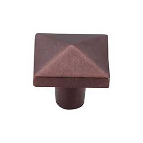 Top Knobs [M1523] Solid Bronze Cabinet Knob - Square Series - Mahogany Bronze Finish - 1 1/2" Sq.