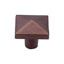 Top Knobs [M1523] Solid Bronze Cabinet Knob - Square Series - Mahogany Bronze Finish - 1 1/2" Sq.