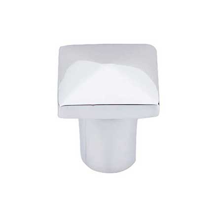 Top Knobs [M2054] Solid Bronze Cabinet Knob - Square Series - Polished Chrome Finish - 3/4" Sq.