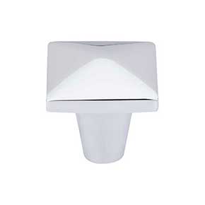 Top Knobs [M2060] Solid Bronze Cabinet Knob - Square Series - Polished Chrome Finish - 1 1/4" Sq.