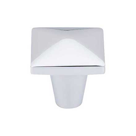 Top Knobs [M2060] Solid Bronze Cabinet Knob - Square Series - Polished Chrome Finish - 1 1/4" Sq.
