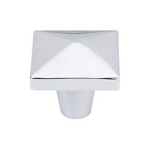 Top Knobs [M2063] Solid Bronze Cabinet Knob - Square Series - Polished Chrome Finish - 1 1/2" Sq.