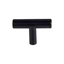 Top Knobs [M1884] Plated Steel Cabinet T-Knob - Hopewell Series - Flat Black Finish - 2" L