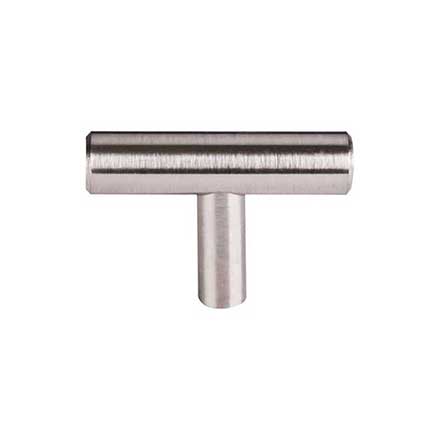 Top Knobs [M1885] Plated Steel Cabinet T-Knob - Hopewell Series - Brushed Satin Nickel Finish - 2&quot; L