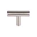 Top Knobs [M1885] Plated Steel Cabinet T-Knob - Hopewell Series - Brushed Satin Nickel Finish - 2&quot; L