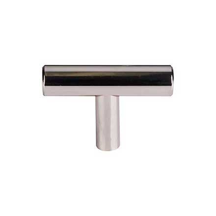 Top Knobs [M1888] Plated Steel Cabinet T-Knob - Hopewell Series - Polished Nickel Finish - 2&quot; L