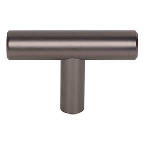 Top Knobs [M2451] Plated Steel Cabinet T-Knob - Hopewell Series - Ash Gray Finish - 2" L
