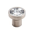 Top Knobs [TK735BSN] Die Cast Zinc Crystal Cabinet Knob - Wentworth Series - Clear - Brushed Satin Nickel Stem - 13/16&quot; Dia.