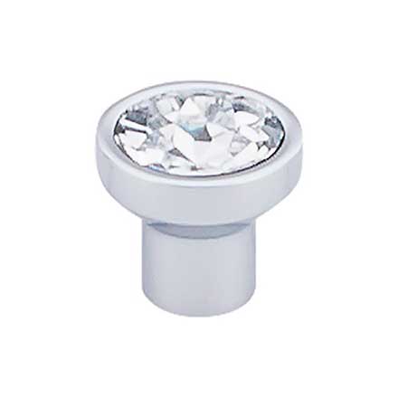 Top Knobs [TK735PC] Die Cast Zinc Crystal Cabinet Knob - Wentworth Series - Clear - Polished Chrome Stem - 13/16" Dia.