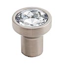 Top Knobs [TK736BSN] Die Cast Zinc Crystal Cabinet Knob - Wentworth Series - Clear - Brushed Satin Nickel Stem - 1 1/8" Dia.