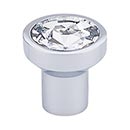 Top Knobs [TK736PC] Die Cast Zinc Crystal Cabinet Knob - Wentworth Series - Clear - Polished Chrome Stem - 1 1/8" Dia.