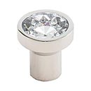 Top Knobs [TK736PN] Die Cast Zinc Crystal Cabinet Knob - Wentworth Series - Clear - Polished Nickel Stem - 1 1/8&quot; Dia.