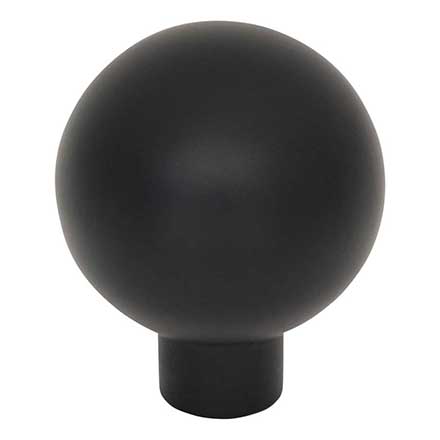 Top Knobs [TK3340BLK] Die Cast Zinc Cabinet Knob - Brockwell Series - Flat Black Finish - 1 1/8" Dia.