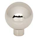 Top Knobs [TK3340PN] Die Cast Zinc Cabinet Knob - Brockwell Series - Polished Nickel Finish - 1 1/8" Dia.