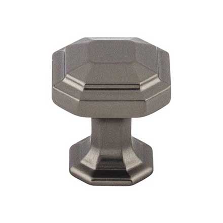 Top Knobs [TK286AG] Die Cast Zinc Cabinet Knob - Emerald Series - Ash Gray Finish - 1 1/8&quot; Dia.