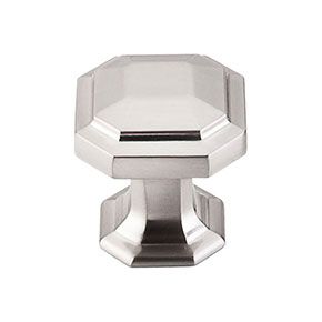 Top Knobs [TK286BSN] Die Cast Zinc Cabinet Knob - Emerald Series - Brushed Satin Nickel Finish - 1 1/8" Dia.