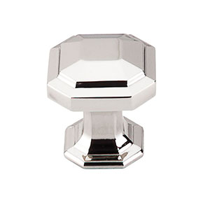 Top Knobs [TK286PN] Die Cast Zinc Cabinet Knob - Emerald Series - Polished Nickel Finish - 1 1/8" Dia.