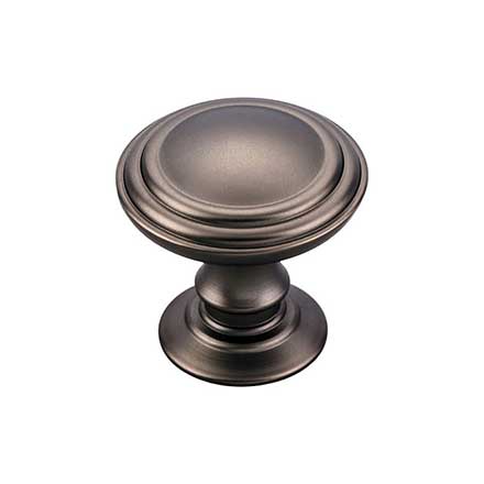 Top Knobs [TK320AG] Die Cast Zinc Cabinet Knob - Reeded Series - Ash Gray Finish - 1 1/4&quot; Dia.