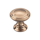 Top Knobs [TK320HB] Die Cast Zinc Cabinet Knob - Reeded Series - Honey Bronze Finish - 1 1/4" Dia.