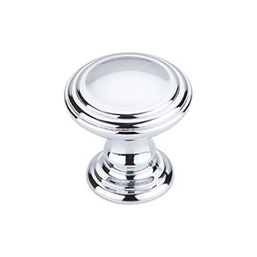 Top Knobs [TK320PC] Die Cast Zinc Cabinet Knob - Reeded Series - Polished Chrome Finish - 1 1/4" Dia.