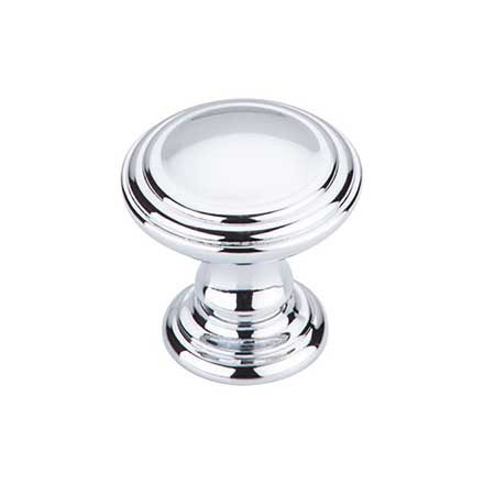 Top Knobs [TK320PC] Die Cast Zinc Cabinet Knob - Reeded Series - Polished Chrome Finish - 1 1/4&quot; Dia.