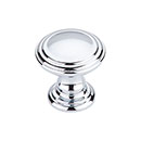 Top Knobs [TK320PC] Die Cast Zinc Cabinet Knob - Reeded Series - Polished Chrome Finish - 1 1/4" Dia.