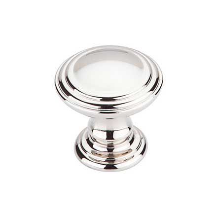 Top Knobs [TK320PN] Die Cast Zinc Cabinet Knob - Reeded Series - Polished Nickel Finish - 1 1/4" Dia.