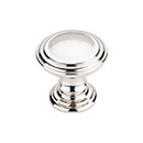 Top Knobs [TK320PN] Die Cast Zinc Cabinet Knob - Reeded Series - Polished Nickel Finish - 1 1/4" Dia.