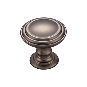 Top Knobs [TK321AG] Die Cast Zinc Cabinet Knob - Reeded Series - Ash Gray Finish - 1 1/2" Dia.
