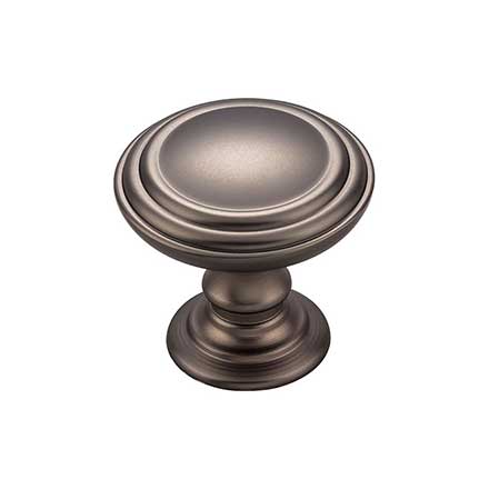 Top Knobs [TK321AG] Die Cast Zinc Cabinet Knob - Reeded Series - Ash Gray Finish - 1 1/2" Dia.