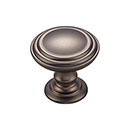 Top Knobs [TK321AG] Die Cast Zinc Cabinet Knob - Reeded Series - Ash Gray Finish - 1 1/2" Dia.