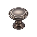 Top Knobs [TK321AG] Die Cast Zinc Cabinet Knob - Reeded Series - Ash Gray Finish - 1 1/2&quot; Dia.