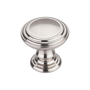 Top Knobs [TK321BSN] Die Cast Zinc Cabinet Knob - Reeded Series - Brushed Satin Nickel Finish - 1 1/2" Dia.