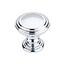 Top Knobs [TK321PC] Die Cast Zinc Cabinet Knob - Reeded Series - Polished Chrome Finish - 1 1/2" Dia.