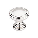 Top Knobs [TK321PN] Die Cast Zinc Cabinet Knob - Reeded Series - Polished Nickel Finish - 1 1/2" Dia.