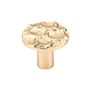 Top Knobs [TK296BR] Solid Brass Cabinet Knob - Cobblestone Series - Brass Finish - 1 3/8" Dia.