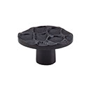 Top Knobs [TK298CB] Solid Brass Cabinet Knob - Cobblestone Series - Coal Black Finish - 2" L