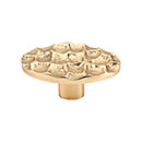 Top Knobs [TK299BR] Solid Brass Cabinet Knob - Cobblestone Series - Brass Finish - 2 5/8&quot; L