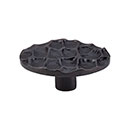 Top Knobs [TK299CB] Solid Brass Cabinet Knob - Cobblestone Series - Coal Black Finish - 2 5/8" L