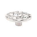 Top Knobs [TK299PN] Solid Brass Cabinet Knob - Cobblestone Series - Polished Nickel Finish - 2 5/8&quot; L