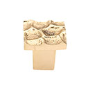 Top Knobs [TK300BR] Solid Brass Cabinet Knob - Cobblestone Series - Brass Finish - 1 1/8" Sq.